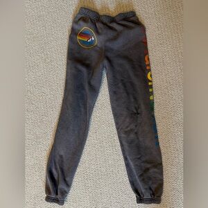 Aviator Nation Charcoal Joggers with Vibrant Stripe